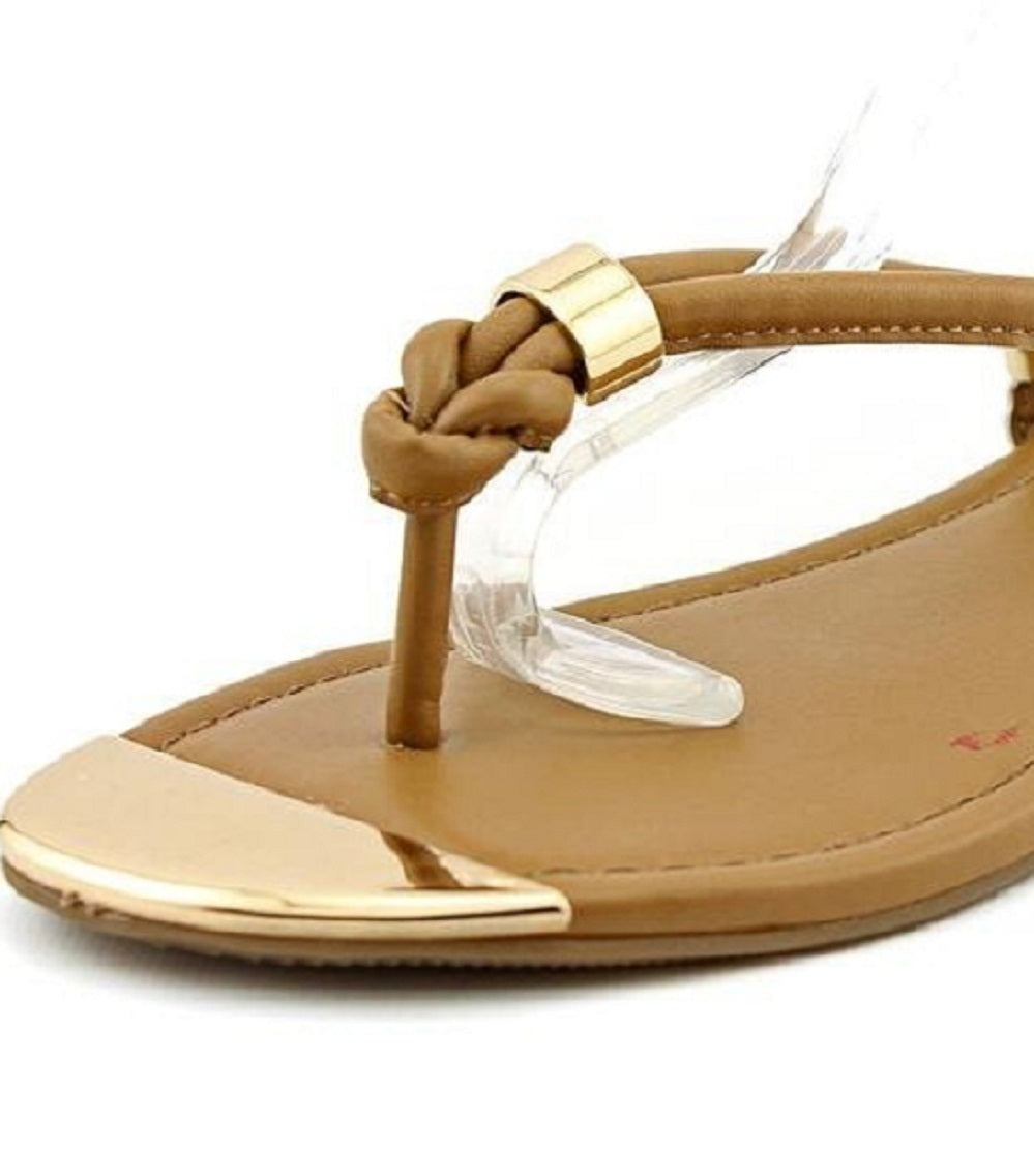 INC International Concepts Women's MOIRAH Fabric Closed Toe Hazelnut flat Brown Size 10
