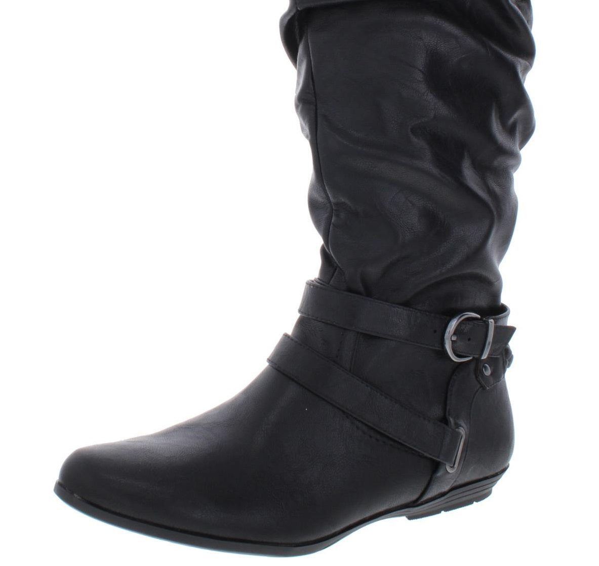 Cliffs by White Mountain Womens Fairfield Buckle Riding Boots Black Size 7.5 M