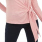 INC International Concepts Women's Side Tie Knit Top Pink Size Petite L