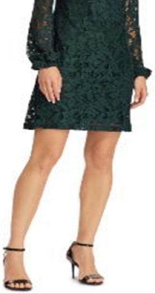 Ralph Lauren Women's Long Sleeve Short Sheath Party Dress Green Size 12