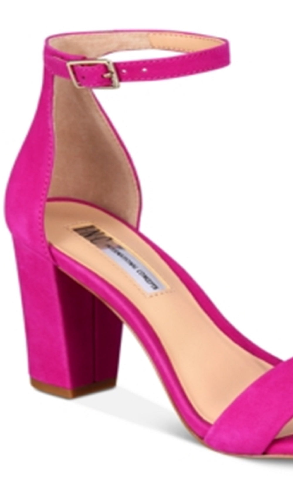 INC International Concepts Women's Kivah Leather Open Toe Special Occasion Sandal Pink Size 7 M