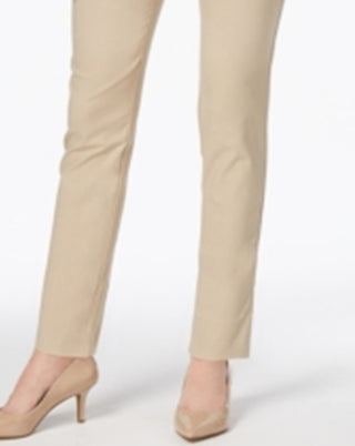 Charter Club Women's Tummy Control Ankle Pants Brown Size 14 Petite