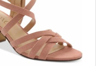 XOXO Women's Eden Block Heel Dress Sandals Pink Size 10