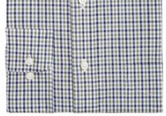 Club Room Men's Casual Button Down Shirt Green Size 36-37