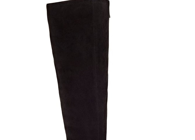 INC International Concepts Women's Block Heel Zip up Leather Dress Boots Black Size 8