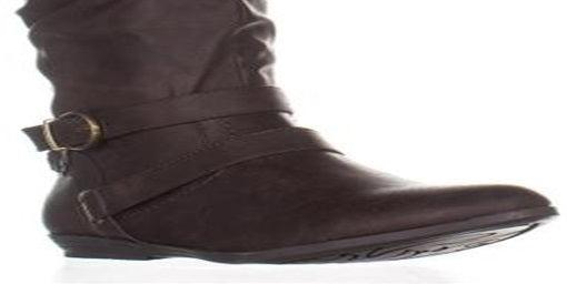 White Mountain Women's Fairfield Almond Toe Knee High Shoes Brown Size 7.5 M