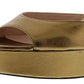 Zoe by Rachel Zoe Women's ZF18F05002 Leather Peep Toe Casual Yellow Size 6.0