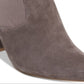 Steve Madden Women's Remy Suede Block Heel Sock Boot Gray Size 10 M