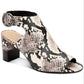 Alfani Women's Floriss Block Heel Shooties Snake White 8.5M