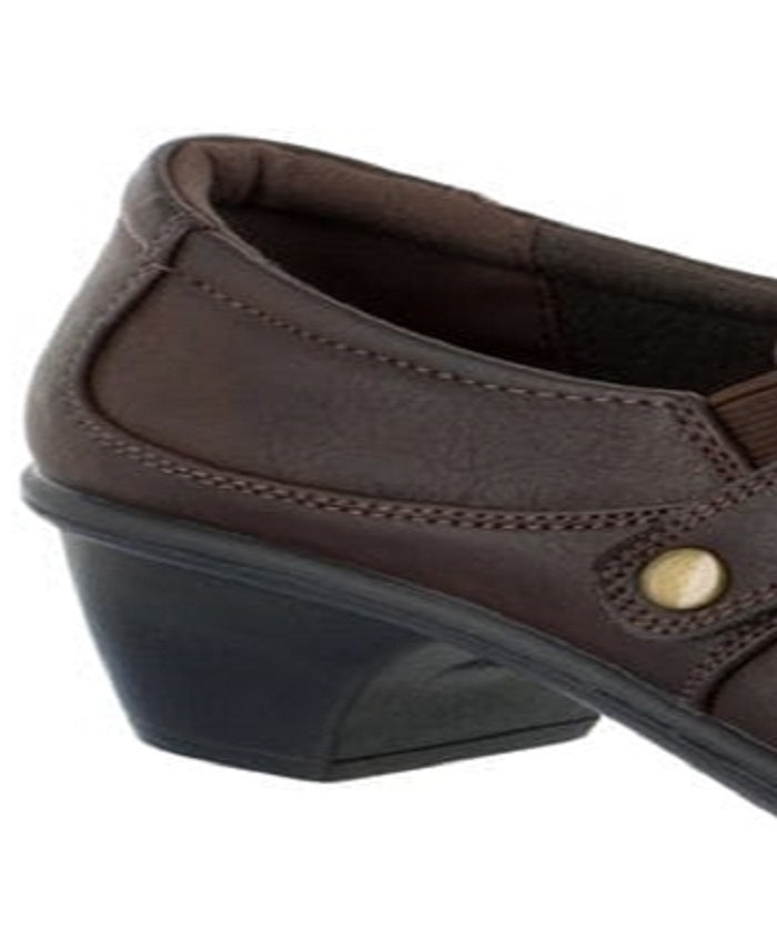 Easy Street Women's Mika Faux Leather Ankle Shooties Brown Size 9.5 Medium