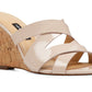 Nine West Women's Lila Cork Wedges Brown Size 7.5 M