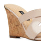 Nine West Women's Lila Cork Wedges Brown Size 7.5 M