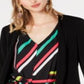 Bar III Women's Open Front Tie Side Jacket Black Size Large