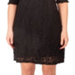 NY Collection Women's Lace Sweetheart Neck Dress Black Size Petite X-Small