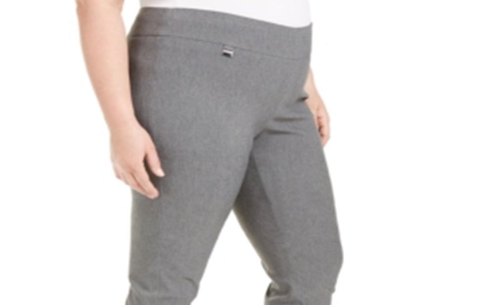 Alfani Women's Plus Tummy Control Pull on Skinny Pants Gray Size 20W