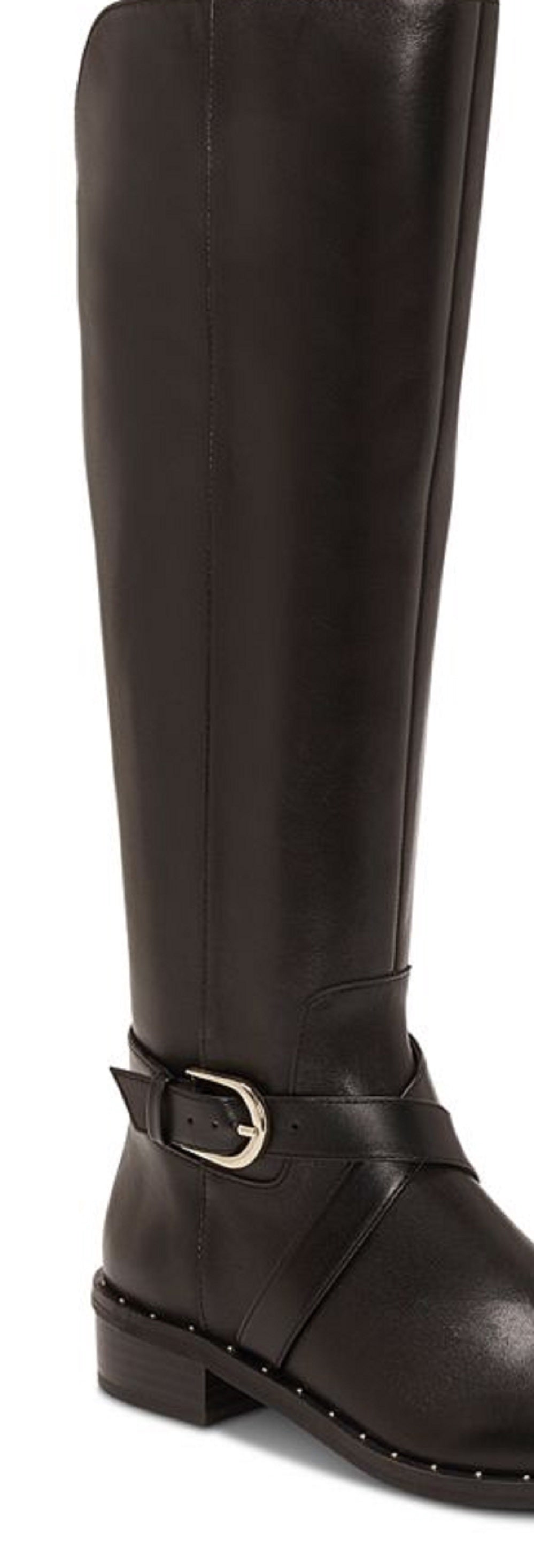 INC International Concepts Womens Fadoral Wide Calf Leather Brown Size 12M