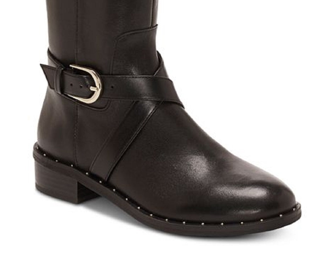INC International Concepts Womens Fadoral Wide Calf Leather Brown Size 12M