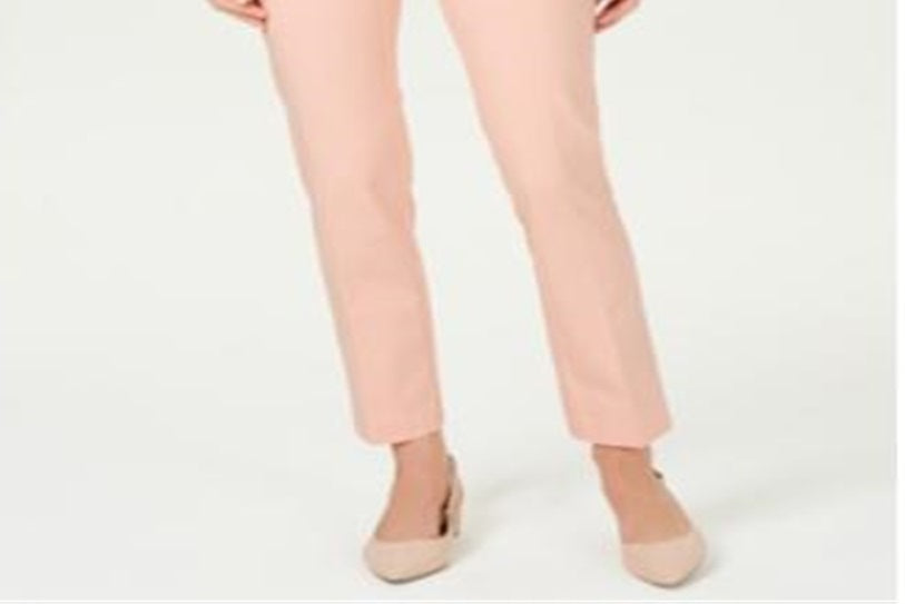 JM Collection Women's Studded Pull on Tummy Control Pants Orange Size X-Small