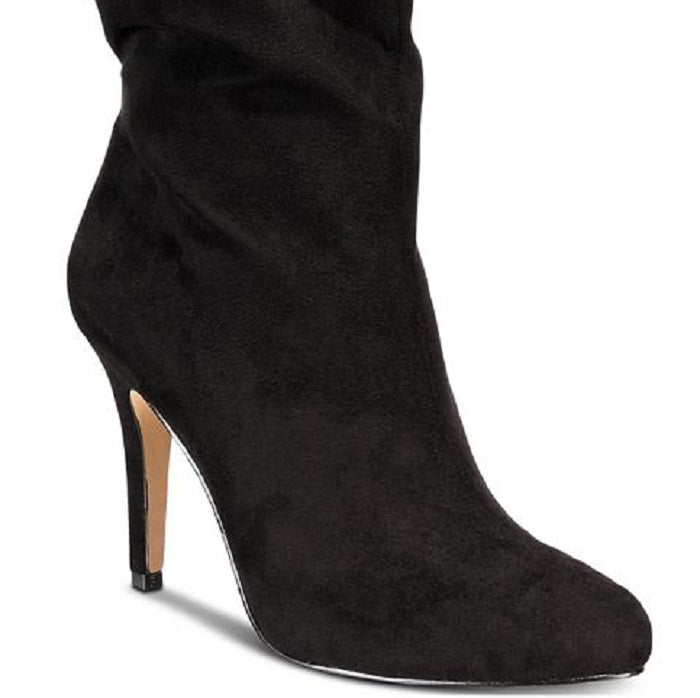 INC International Concepts Women's Tahjai Fabric Pointed Toe Mid-Calf Fashion Black Size 8.5 M