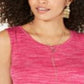 Style & Co Spacedyed Tank-Tank Top Pink Size XL