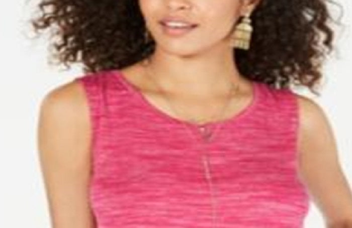 Style & Co Spacedyed Tank-Tank Top Pink Size XL