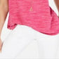 Style & Co Spacedyed Tank-Tank Top Pink Size XL