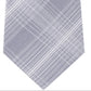 Kenneth Cole Reaction Men's Tyler Grid Plaid Neck Tie Gray Size Regular