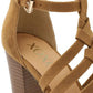 XOXO Women's Basset Strappy Sandal Shoes Brown Size 7