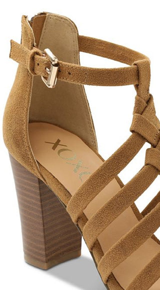 XOXO Women's Basset Strappy Sandal Shoes Brown Size 7