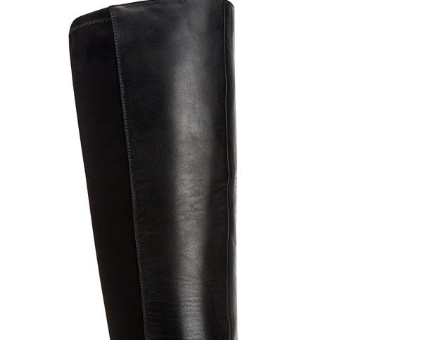 Giani Bernini Women's Chelsey Leather Knee High Boots Black Size 7.5 M
