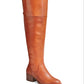 INC International Concepts Women's Karmenn Leather Closed Toe Over Knee Fashion Boots Brown Size 9 M