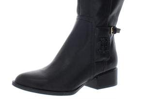Tommy Hilfiger Women's Merritt Faux Leather Riding Boots Black Size 7 M
