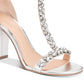 Jewel Badgley Mischka Women's SILMET Morley Sandal Silver Size 10 M