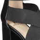 White Mountain Women's Edie Strappy Ankle Zip up Sandals Black Size 11