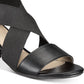 White Mountain Women's Edie Strappy Ankle Zip up Sandals Black Size 11