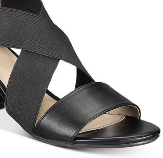 White Mountain Women's Edie Strappy Ankle Zip up Sandals Black Size 11