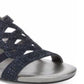 Karen Scott Women's Dasha Fabric Open Toe Casual Ankle Strap Sandals Blue Size 7.5 M