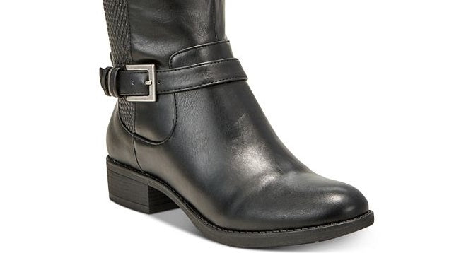 Style & Co Women's Luciaa Textured Knee High Riding Boots Black Size 6 M