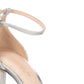 Rachel Zoe Women's Ella Leather Open Toe Formal Ankle Strap Silver Size 9 M