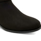 Charter Club Women's Buckle Accent Cushioned Jaimee Almond Toe Block Heel Zip up Booties Black Size 10.5 M
