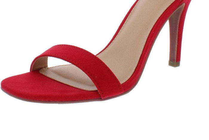 Material Girl Women's Blaire5 Ankle Strap Heels Red Size 8 M