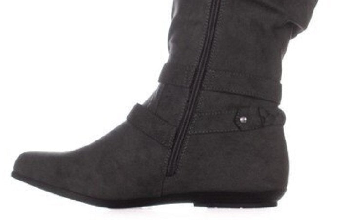 Cliffs by White Mountain Women's Fairfield Almond Toe Knee Gray Size 11 M