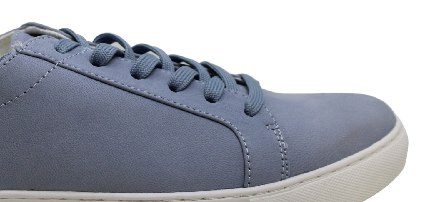 Kenneth Cole Women's Kam Leather Low Top Lace up Fashion Sneakers Blue Size 9 M