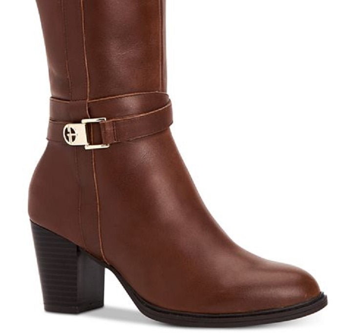 Giani Bernini Women's Rozario Leather Almond Toe Knee High Black Size 9 M