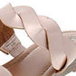 Style & Co Women's Metallic Faux Leather Wedges Pink Size 8.5 M