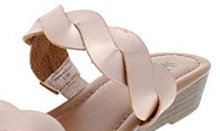 Style & Co Women's Metallic Faux Leather Wedges Pink Size 8.5 M