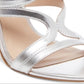 Steve Madden Sidney Ankle Strap Heeled Sandals 803 Silver Gray Size 5.5 M