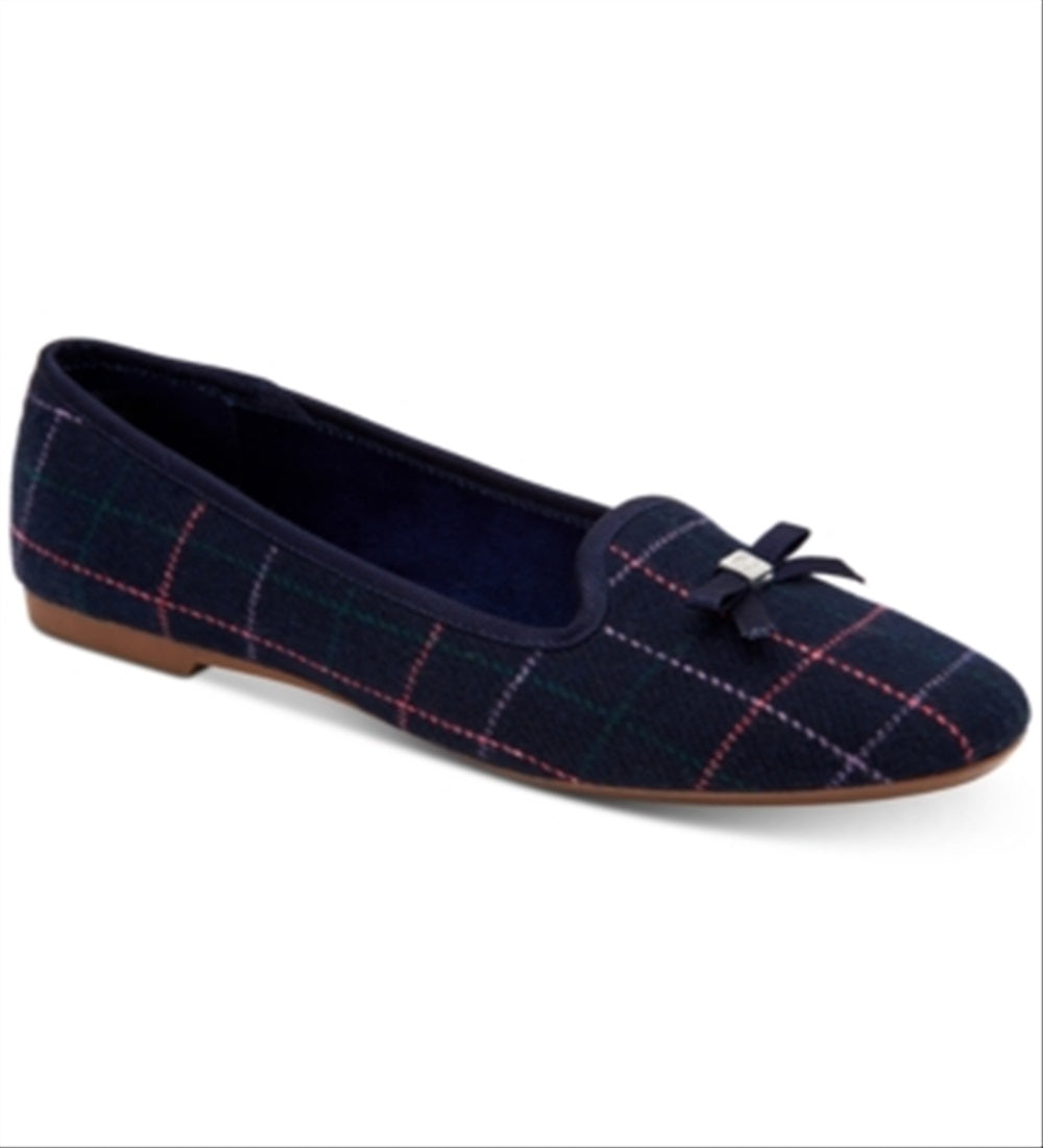 Charter Club Women's Kimii Plaid Slip on Loafers Blue Size 8 M