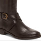INC International Concepts Women's Fadora Boot Leather Round Toe Black
