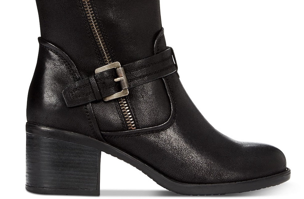 Bare Traps Women's Weslin Mid Shaft Faux Leather Boots Black Size 11 M